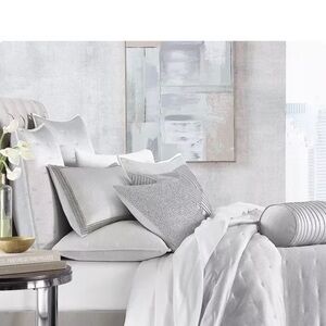 Hotel Collection Glint FULL / QUEEN Q. Coverlet Silver
